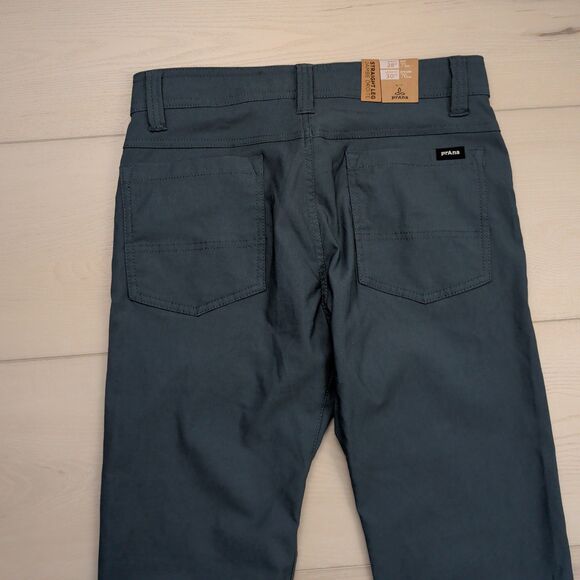 PrAna Brion Pants Mens 28x29 Blue Straight Leg Nylong Stretch Outdoors Hiking - Picture 7 of 15